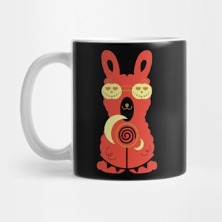 Halloween pumpkin llama Mug